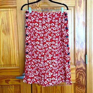 Madewell Floral Midi Skirt Size 2